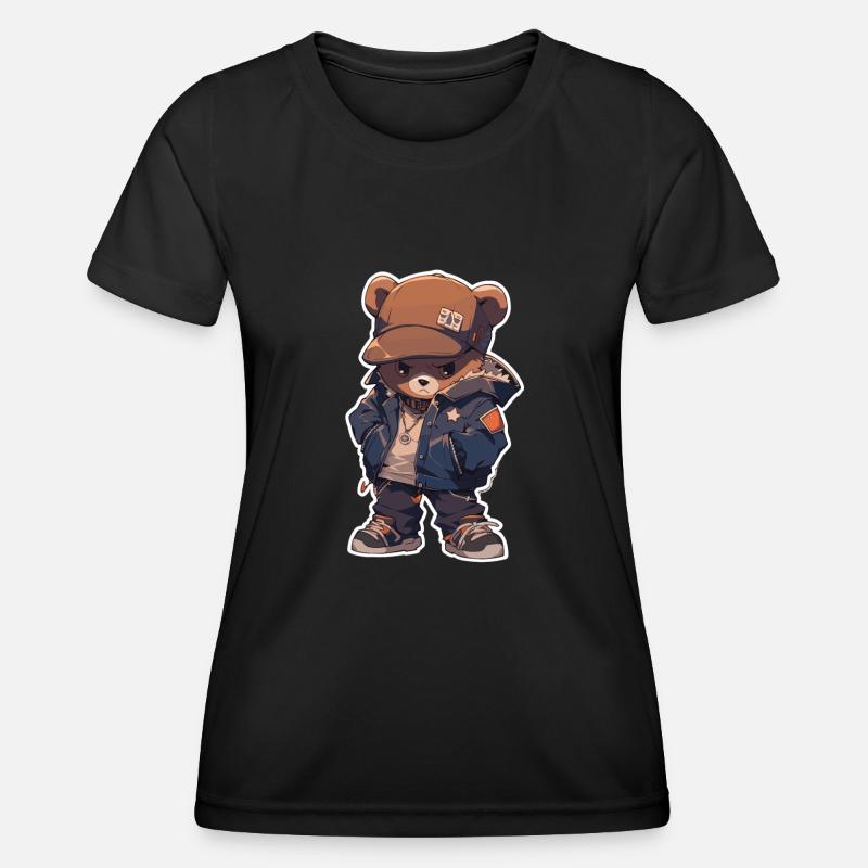 Bear Brown Bear Bear Bear Head Bear Baby - Women's Functional T-Shirt - black