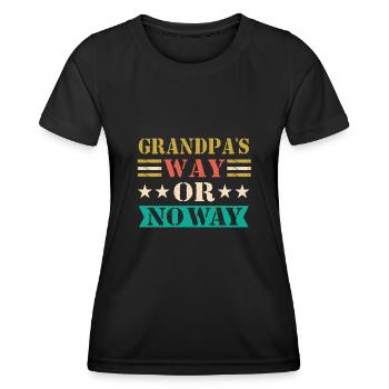 Bester Opa Aller Zeiten Großvater Gramps - Frauen Funktions-T-Shirt - Schwarz - Vorne - AI Model Female 172 light (172cm)