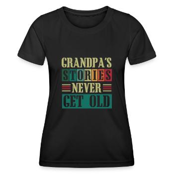 Bester Opa Aller Zeiten, Großvater, Gramps, - Frauen Funktions-T-Shirt - Schwarz - Vorne - AI Model Female 172 light (172cm)