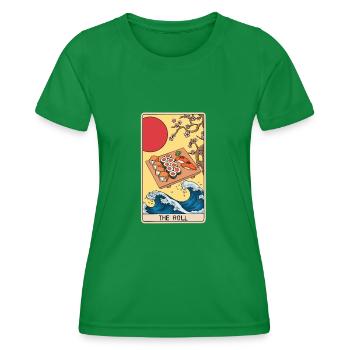 Tarotkartenleser Sushi Liebhaber Sushi Esser - Frauen Funktions-T-Shirt - Kelly Green - Vorne - AI Model Female 172 dark (172cm)