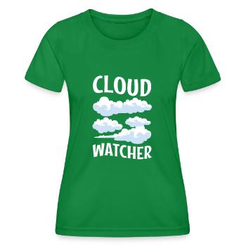 Cloud Watcher - Women's Functional T-Shirt - kelly green - Front - AI Model Female 172 dark (172cm)