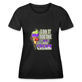 I Do It For The Ice Cream - Women's Functional T-Shirt - black - Front - AI Model Female 172 light (172cm)