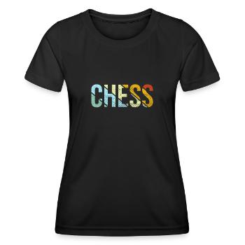 Échecs Rétro - T-shirt sport Femme - noir - Devant - AI Model Female 172 light (172cm)