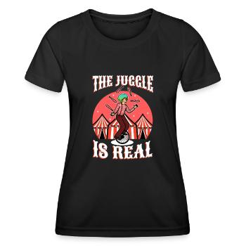 The Juggle Is Real - Women's Functional T-Shirt - black - Front - AI Model Female 172 light (172cm)