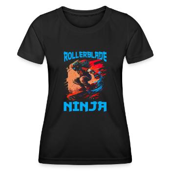 Rollerblade Ninja 6 - T-shirt sport Femme - noir - Devant - AI Model Female 172 light (172cm)