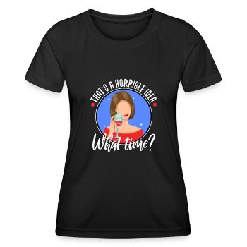 That's a horrible idea what time - Frauen Funktions-T-Shirt - Schwarz - Vorne - AI Model Female 172 light (172cm)