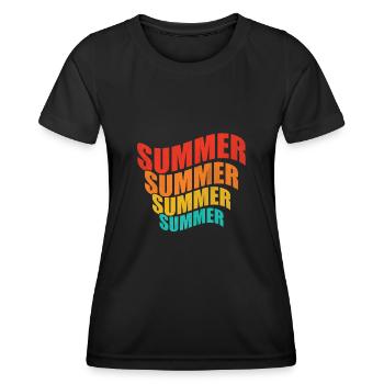 Été Été - T-shirt sport Femme - noir - Devant - AI Model Female 172 light (172cm)
