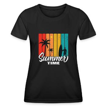 Summer Time - Frauen Funktions-T-Shirt - Schwarz - Vorne - AI Model Female 172 light (172cm)