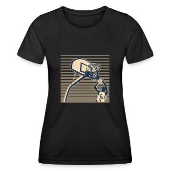 Basketball Basketballer - Frauen Funktions-T-Shirt - Schwarz - Vorne - AI Model Female 172 light (172cm)