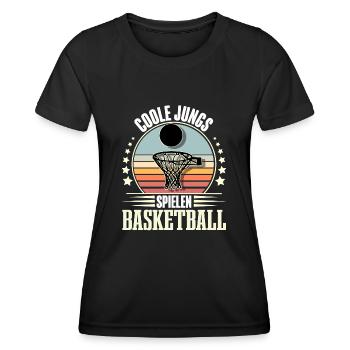 Basketball Basketballer - Frauen Funktions-T-Shirt - Schwarz - Vorne - AI Model Female 172 light (172cm)