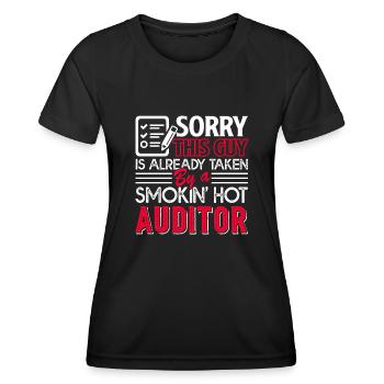 Auditor Taken By A Smoking Hot Auditor - Women's Functional T-Shirt - black - Front - AI Model Female 172 light (172cm)
