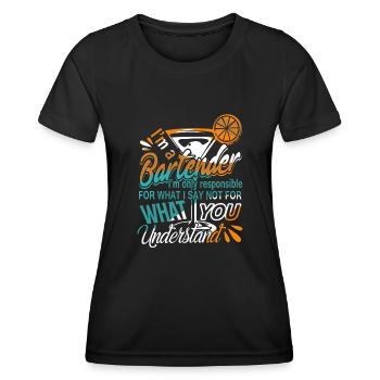 Bartender I'm A Bartender - Women's Functional T-Shirt - black - Front - AI Model Female 172 light (172cm)