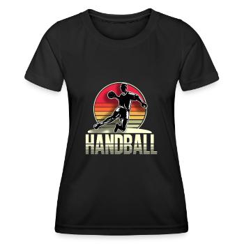 Handball Handballer - Frauen Funktions-T-Shirt - Schwarz - Vorne - AI Model Female 172 light (172cm)