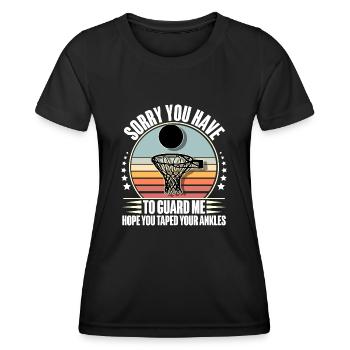 Basketball Basketballer - Frauen Funktions-T-Shirt - Schwarz - Vorne - AI Model Female 172 light (172cm)