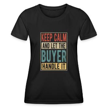 Käufer Retro Geschenk - Frauen Funktions-T-Shirt - Schwarz - Vorne - AI Model Female 172 light (172cm)