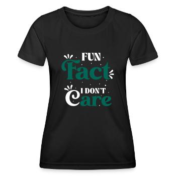 Fait amusant Je me fiche de dire provocateur - T-shirt sport Femme - noir - Devant - AI Model Female 172 light (172cm)