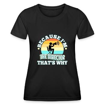 Parce que je suis le réalisateur, c’est pourquoi - T-shirt sport Femme - noir - Devant - AI Model Female 172 light (172cm)