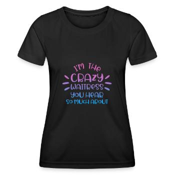 Diner Bar Waitress Waiter - Women's Functional T-Shirt - black - Front - AI Model Female 172 light (172cm)