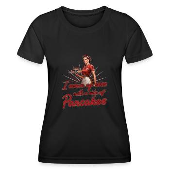 Diner Bar Waitress Waiter - Women's Functional T-Shirt - black - Front - AI Model Female 172 light (172cm)