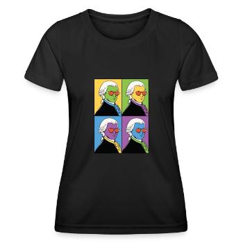 Mozart Klassische Musik Musikalischer Komponist - Frauen Funktions-T-Shirt - Schwarz - Vorne - AI Model Female 172 light (172cm)