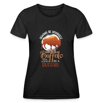 Toujours être un buffle Wild West Buffalo - T-shirt sport Femme - noir - Devant - AI Model Female 172 light (172cm)