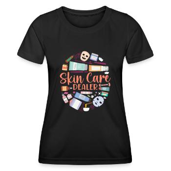 Cute Licensed Esthetician Skincare - Frauen Funktions-T-Shirt - Schwarz - Vorne - AI Model Female 172 light (172cm)