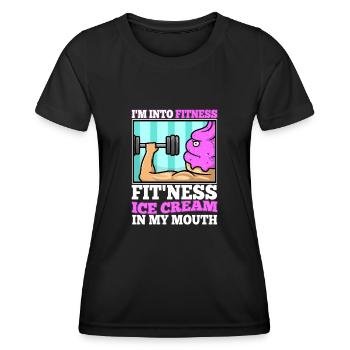 Im into fitness ice cream - Frauen Funktions-T-Shirt - Schwarz - Vorne - AI Model Female 172 light (172cm)