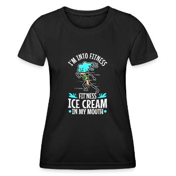 Im into fitness ice cream - Frauen Funktions-T-Shirt - Schwarz - Vorne - AI Model Female 172 light (172cm)