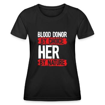 Blutspenderin Nach Wahl Her - Frauen Funktions-T-Shirt - Schwarz - Vorne - AI Model Female 172 light (172cm)