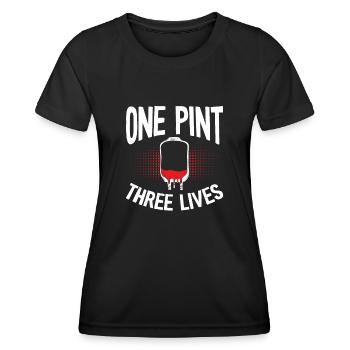 Ein Pint, Drei Leben - Frauen Funktions-T-Shirt - Schwarz - Vorne - AI Model Female 172 light (172cm)