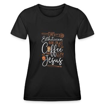 Esthéticienne Esthéticienne Soins de la Peau - T-shirt sport Femme - noir - Devant - AI Model Female 172 light (172cm)