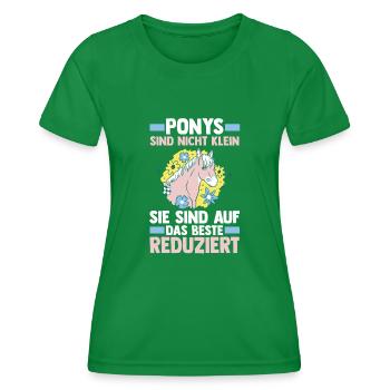 Pferd Reiten Reiter Reiterin Reitsport Pferde Pony - Frauen Funktions-T-Shirt - Kelly Green - Vorne - AI Model Female 172 dark (172cm)