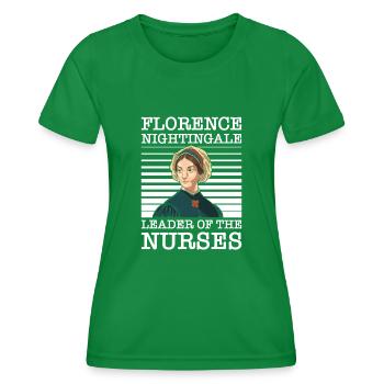 Krankenschwester Florence Nightingale Medizinische - Frauen Funktions-T-Shirt - Kelly Green - Vorne - AI Model Female 172 dark (172cm)