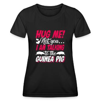 Guinea Pig Talking To The Guinea Pig - Women's Functional T-Shirt - black - Front - AI Model Female 172 light (172cm)