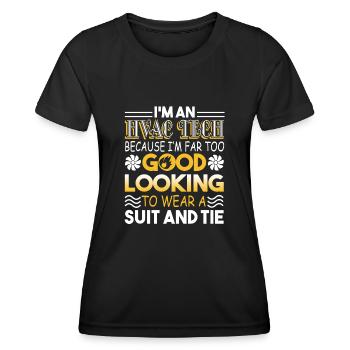 HVAC Technician I'm An HVAC Technician - Women's Functional T-Shirt - black - Front - AI Model Female 172 light (172cm)