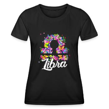 Libra Libra Zodiac Sign Of Zodiac - Women's Functional T-Shirt - black - Front - AI Model Female 172 light (172cm)