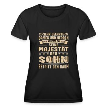Sohn Geburtstag Sohn Sprüche Sohn Geschenke - Frauen Funktions-T-Shirt - Schwarz - Vorne - AI Model Female 172 light (172cm)