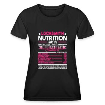 Locksmith Locksmith Nutrition Facts - Women's Functional T-Shirt - black - Front - AI Model Female 172 light (172cm)