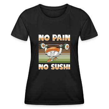 Cuisine japonaise Sushi Lovers Bodybuilders - T-shirt sport Femme - noir - Devant - AI Model Female 172 light (172cm)