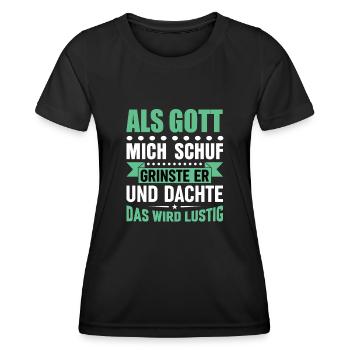 Lustige Sprüche - Frauen Funktions-T-Shirt - Schwarz - Vorne - AI Model Female 172 light (172cm)