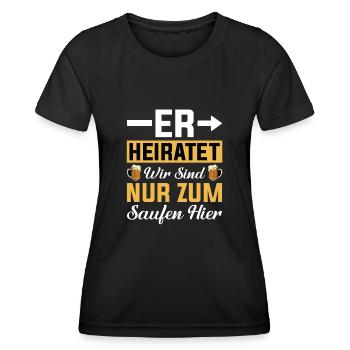 Junggesellenabschied Mann - Frauen Funktions-T-Shirt - Schwarz - Vorne - AI Model Female 172 light (172cm)