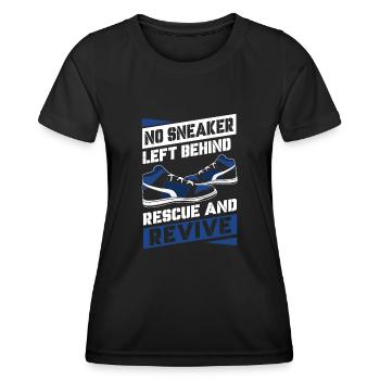 shoe collector, shoemaker, sneaker addict, - Women's Functional T-Shirt - black - Front - AI Model Female 172 light (172cm)