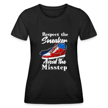 Shoe Collector Shoemaker Sneaker Addict - Women's Functional T-Shirt - black - Front - AI Model Female 172 light (172cm)