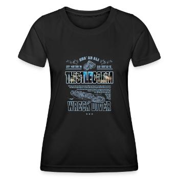 Wreck Thistlegorm Egypt Diving History - Women's Functional T-Shirt - black - Front - AI Model Female 172 light (172cm)