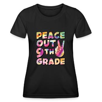 Peace Out 1. Klasse Letzter Schultag - Frauen Funktions-T-Shirt - Schwarz - Vorne - AI Model Female 172 light (172cm)