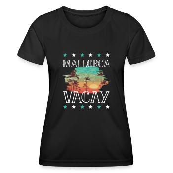 Tourisme Majorque - T-shirt sport Femme - noir - Devant - AI Model Female 172 light (172cm)