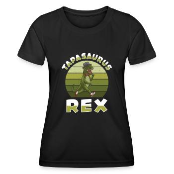 Tapasaurus Rex Dinosaurier T-rex Tyrannosaurus rex - Frauen Funktions-T-Shirt - Schwarz - Vorne - AI Model Female 172 light (172cm)