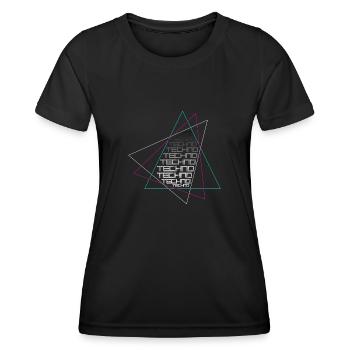 Techno - Women's Functional T-Shirt - black - Front - AI Model Female 172 light (172cm)