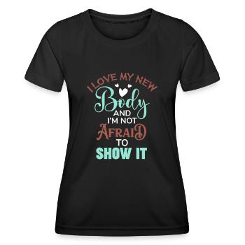 I Love My New Body Funny Boob Surgery - Women's Functional T-Shirt - black - Front - AI Model Female 172 light (172cm)