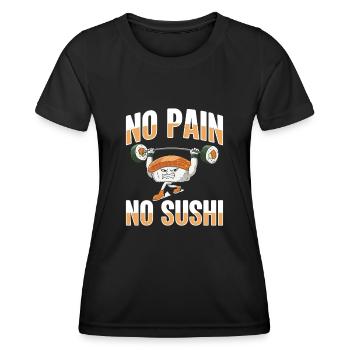 Cuisine japonaise Sushi Lovers Bodybuilders - T-shirt sport Femme - noir - Devant - AI Model Female 172 light (172cm)